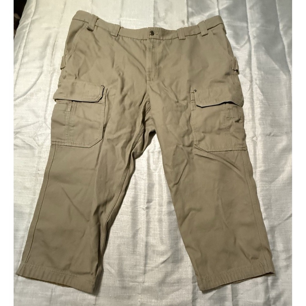 Duluth Trading‎ Firehose Cargo WORK Pants Men's 48x29 Khaki Tan RN# 106803